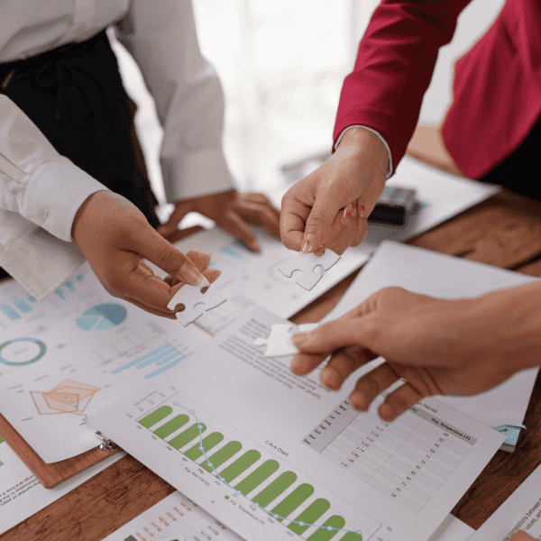 Business strategy document or flowchart